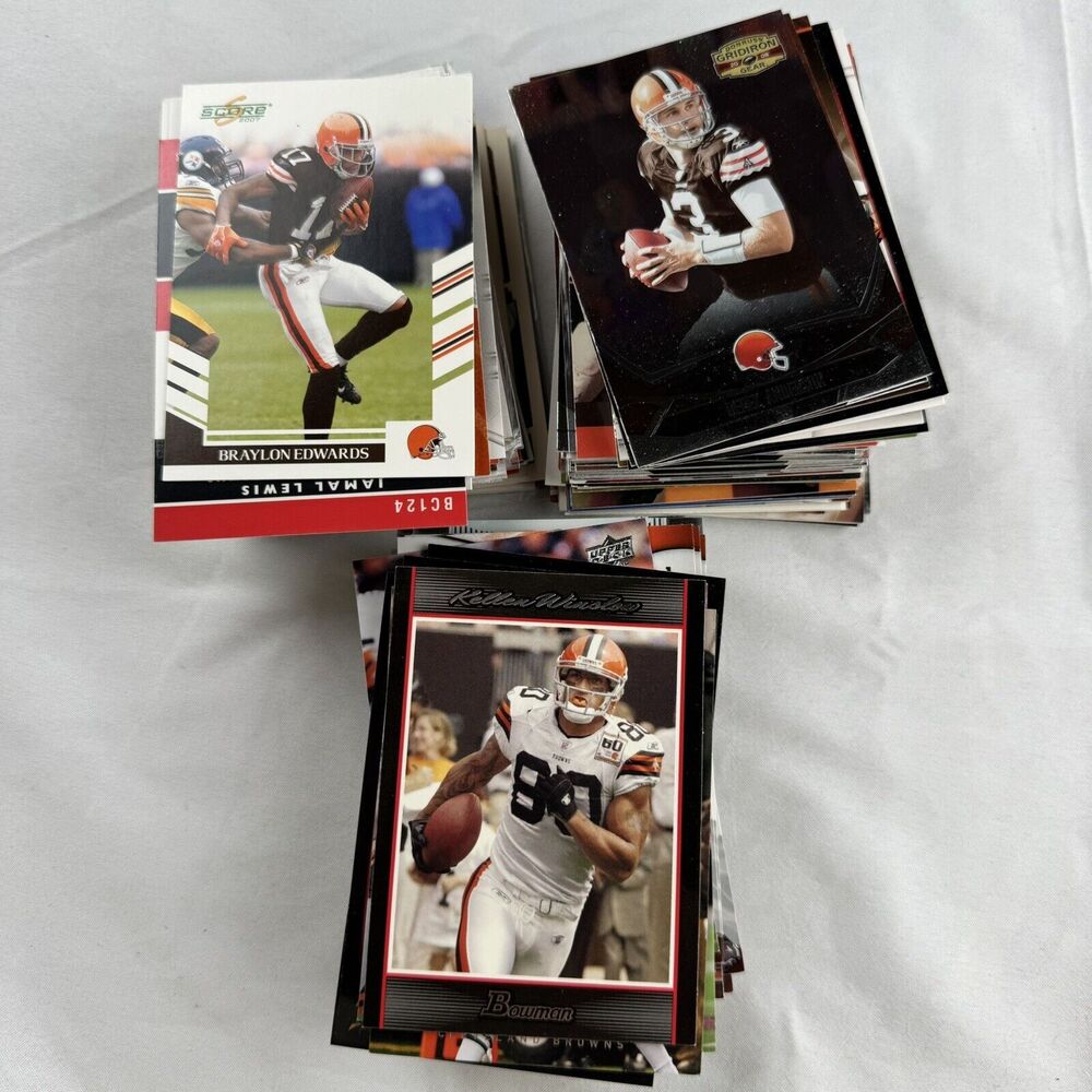 155 Cleveland Browns Football Cards Lot NM w Topps Chrome Donruss Classics Leaf